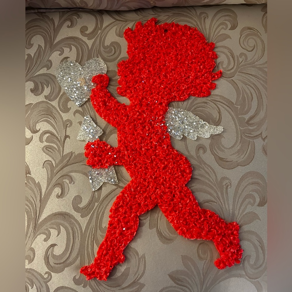 NWT Vintage Valentine’s Day Cupid Melted Plastic Popcorn Plastic Holiday Decor